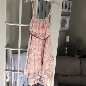 Pink high-low dress